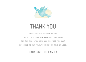 Peaceful funeral thank you card 037 - Free Funeral Order of Service Template