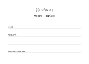 In loving memory attendance card 039 - Free Funeral Order of Service Template