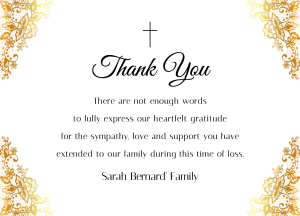 Christian funeral thank you card 038 - Free Funeral Order of Service Template