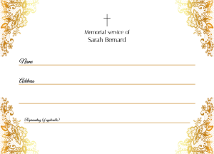 Christian funeral attendance card 038 - Free Funeral Order of Service Template