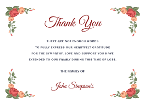010 - Free Funeral Order of Service Template