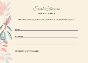 021 - Free Funeral Order of Service Template